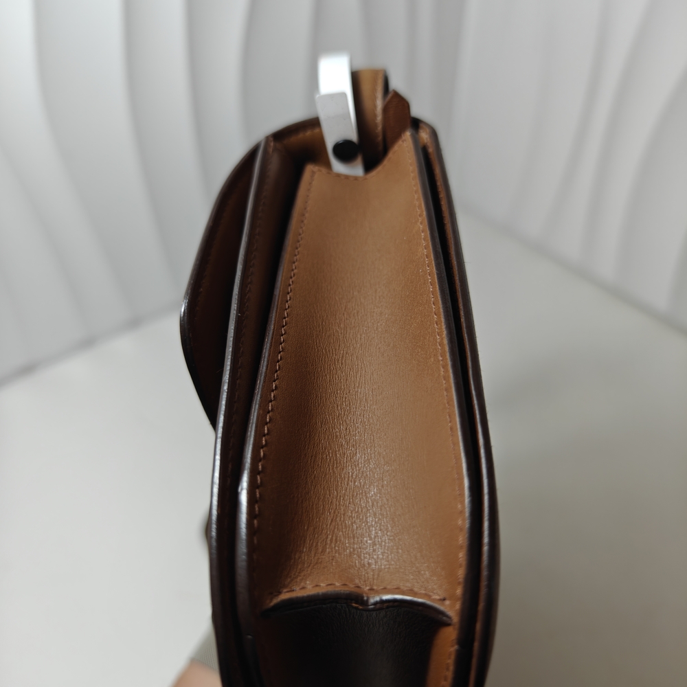 Celine Classic Box Flap Medium Calfskin Leather Bag Caramel - Picture 6 of 16